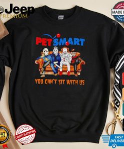 Pet smart club you can’t sit with us Voorhees Myers Pennywise and Krueger Halloween shirt