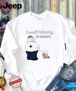 Peter Griffin Dallas Cowboys I smell winning tis the season peeing on Tampa Bay Buccaneers helmet shirt