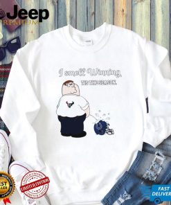 Peter Griffin Houston Texans peeing on Indianapolis Colts helmet I smell winning tis the season shirt