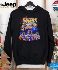 Philadelphia 76ers man’s basketball player poster graphic shirt