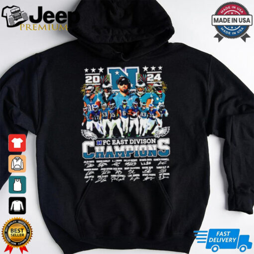 Philadelphia Eagles 2024 NFC East Divison Champions all team signature shirt