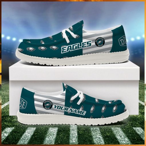 Philadelphia Eagles 2024 Version Personalized Hey Dude Shoes