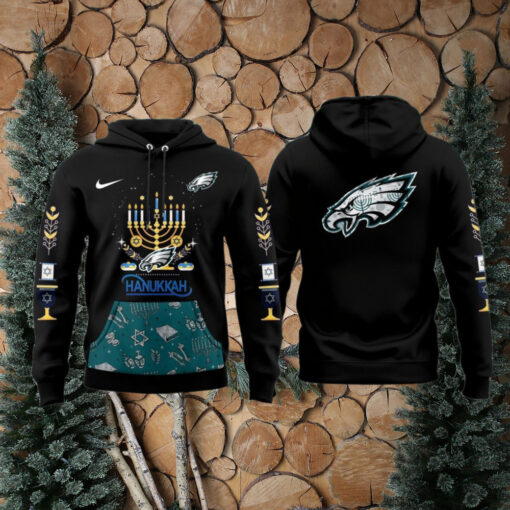 Philadelphia Eagles 2025 Happy Hanukkah Festival of Lights For Fans Hoodie
