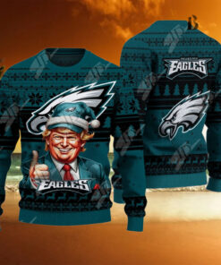 Philadelphia Eagles Christmas Donald Trump Knitted Sweater