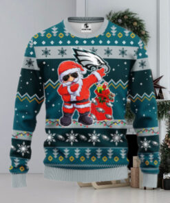 Philadelphia Eagles Dabbing Santa Claus Ugly Christmas Sweater