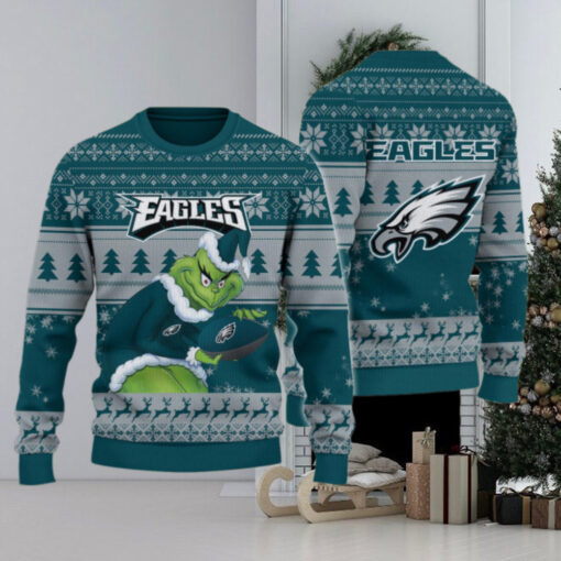 Philadelphia Eagles Grinch Ugly Christmas Sweater