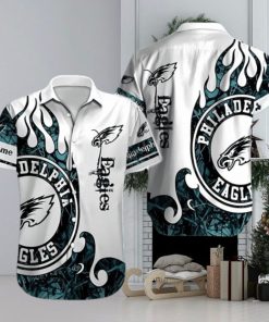 Philadelphia Eagles Hawaiian Shirt NFL Football Button Up Hawaiian Shirt