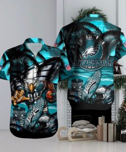 Philadelphia Eagles Hawaiian Shirt Palm Tree Eagles Football Aloha Beach Shirt