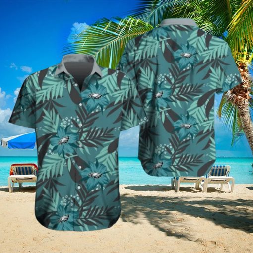 Philadelphia Eagles Hawaiian Tracksuit Floral Outfits Button Shirt Beach Shorts