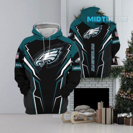 Philadelphia Eagles Logo Custom Name Hoodie