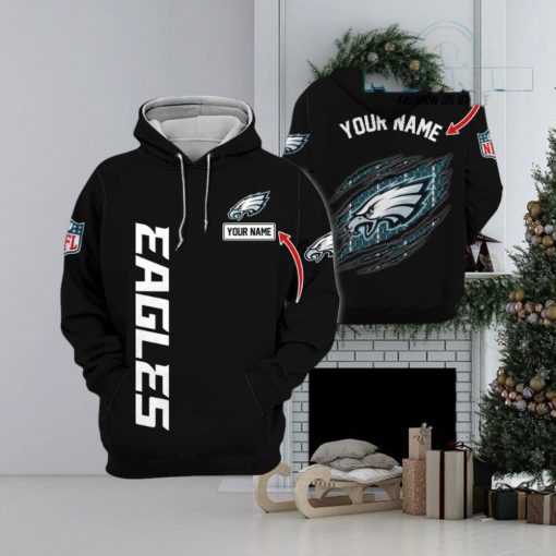 Philadelphia Eagles Logo Team Custom Name Hoodie