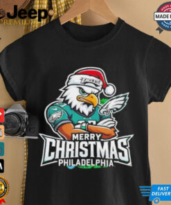 Philadelphia Eagles Mascot Santa Merry Christmas shirt
