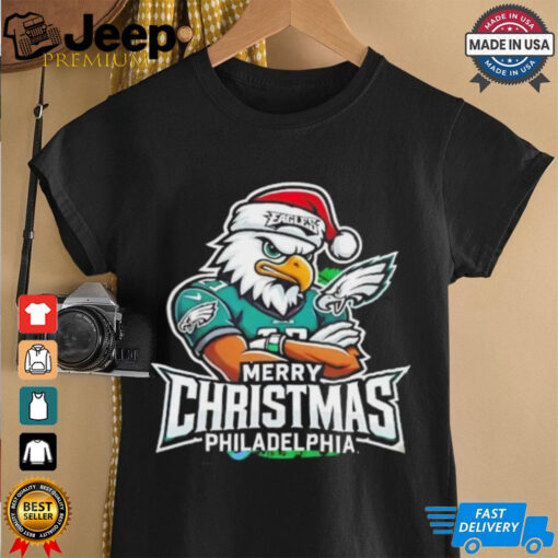 Philadelphia Eagles Mascot Santa Merry Christmas shirt
