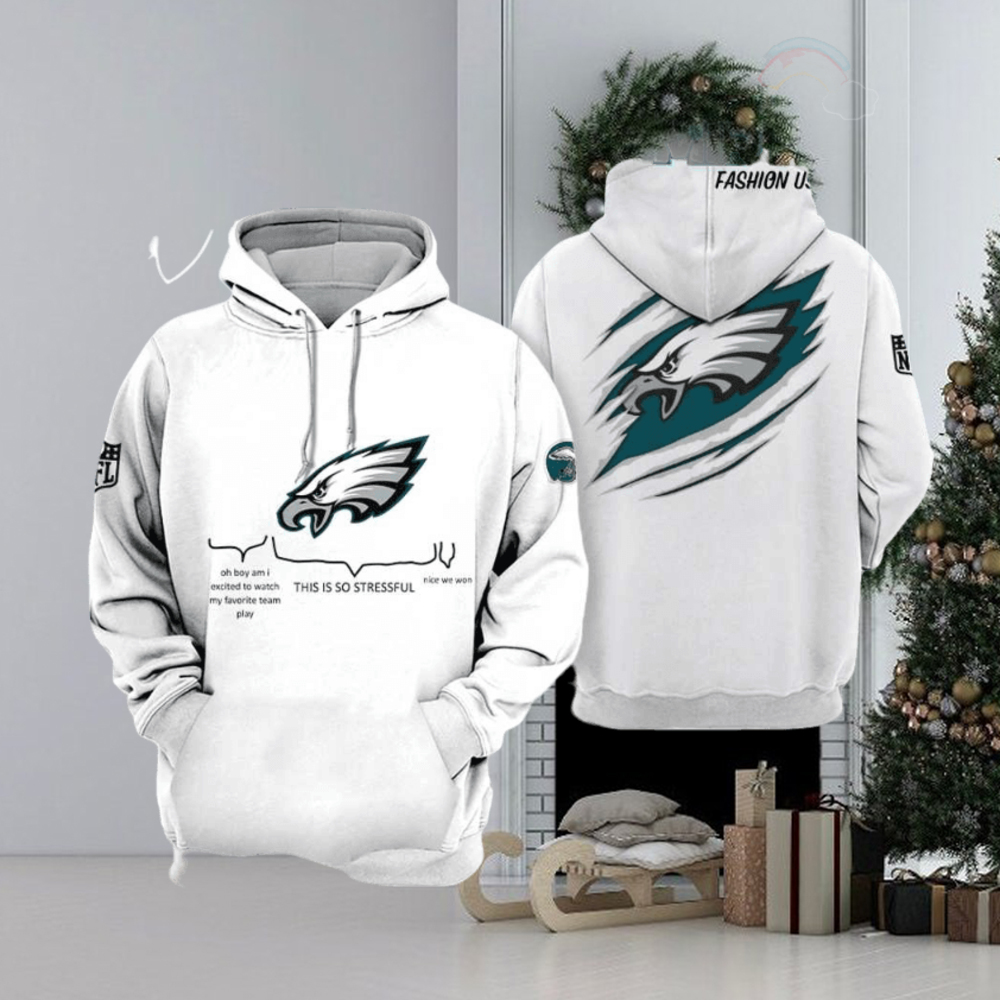 White philadelphia deals eagles hoodie