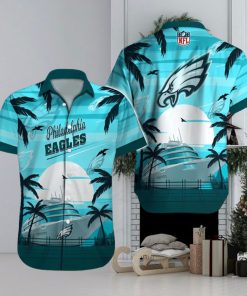 Philadelphia Eagles NFL Big Ship And Ocean Aloha Short Sleeve Hawaiian Shirt