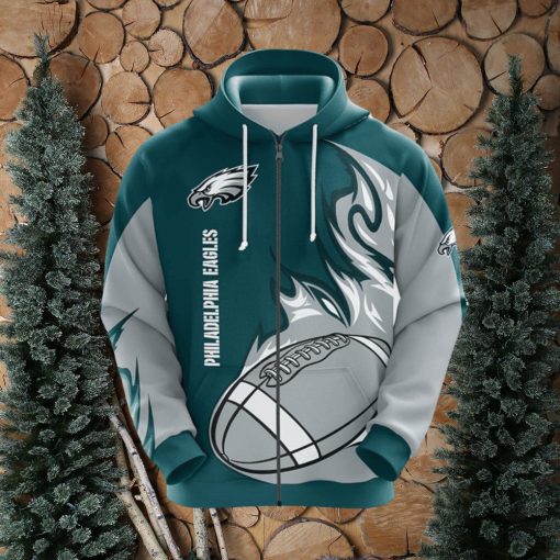 Philadelphia Eagles NFL Green 3D Hoodie Zip Hoodie For Men And Women Sport Gift