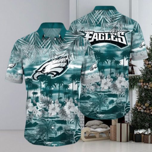 Philadelphia Eagles NFL Hawaiian Gun Shirts Stylish Tropical Pattern For Awesome Fans