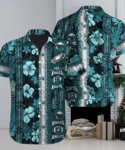 Philadelphia Eagles NFL Hibiscus Pattern 3D Hawaiian Shirt Gift For Fans