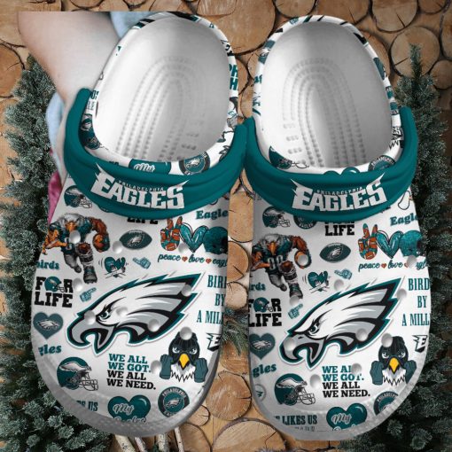 Philadelphia Eagles NFL Sport Crocs Crocband Clogs Shoes Comfortable For Men Women and Kids – Footwearelite Exclusive