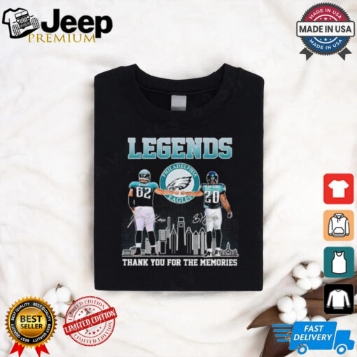 Philadelphia Eagles legends Kelce and Dawkins thank you for the memories signatures shirt