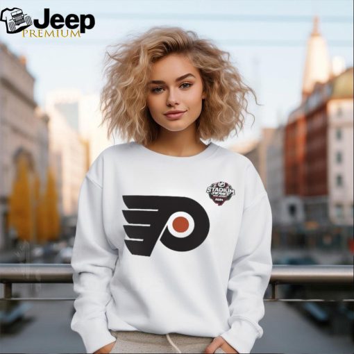 Philadelphia Flyers Fanatics Branded Women’s 2024 NHL Stadium Series Logo V Neck T shirt