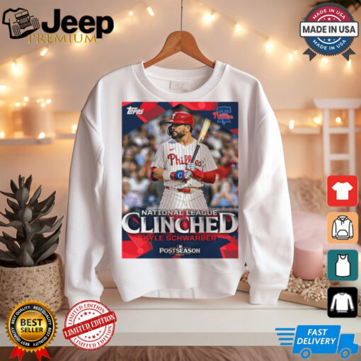 Philadelphia Phillies Kyle Schwarber National League East Clinched Postseason 2024 Poster t shirt