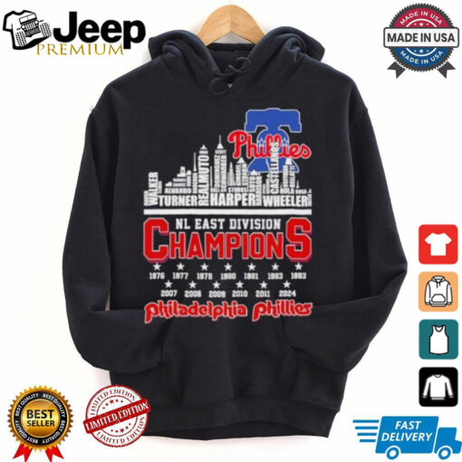 Philadelphia Phillies Skyline Players Name 2024 NL East Champions Shirt