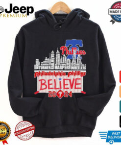 Philadelphia Phillies Skyline Players Name Believe October 2024 Shirt