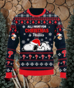 Philadelphia Phillies Snoopy MLB Ugly Christmas Sweater