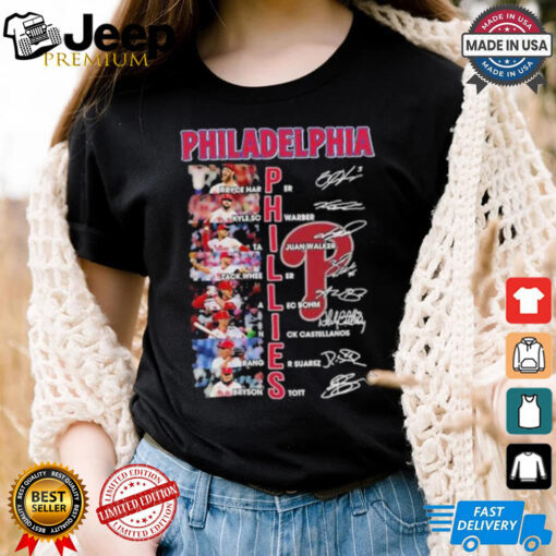 Philadelphia Phillies Team Players October 2024 Signatures Shirt