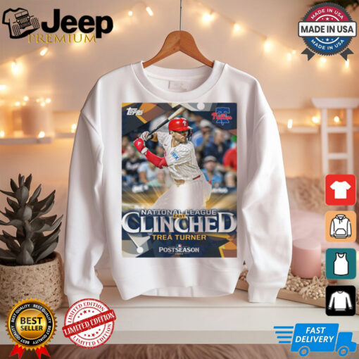 Philadelphia Phillies Trea Turner National League East Clinched Postseason 2024 Poster t shirt