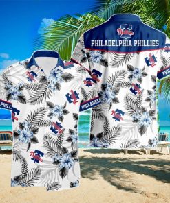 Philadelphia Phillies Tropical Floral Logo Hawaiian Shirt