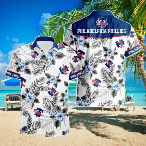 Philadelphia Phillies Tropical Floral Logo Hawaiian Shirt