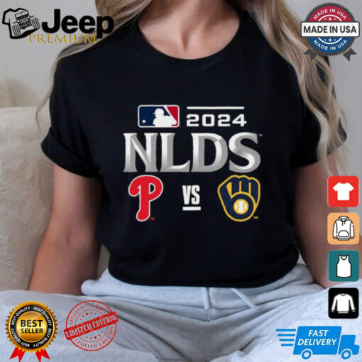 Philadelphia Phillies vs Milwaukee Brewers 2024 MLB NLDS Matchup Set Logo T Shirt