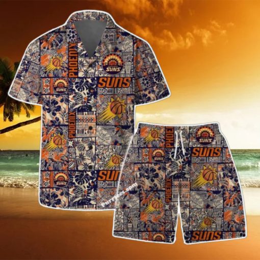 Phoenix Suns NBA Logo Vintage Floral Pattern Hawaiian Shirt & Short