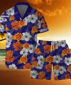 Phoenix Suns NBA Team Logo Hawaiian Set Vintage Pattern