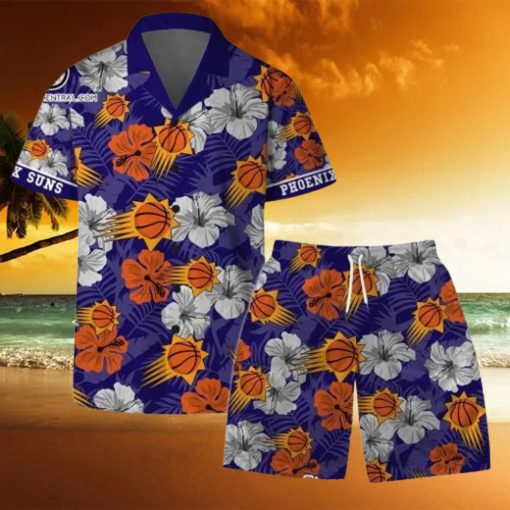 Phoenix Suns NBA Team Logo Hawaiian Set Vintage Pattern