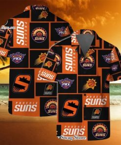 Phoenix Suns NBA Team Logo Pattern Basketball Hawaiian Set