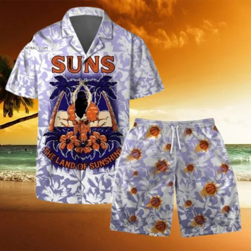 Phoenix Suns NBA The Land Of Sunshine Pattern Hawaiian Set