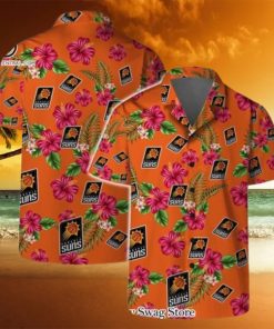 Phoenix Suns Team Logo Hawaiian Set Floral Pattern