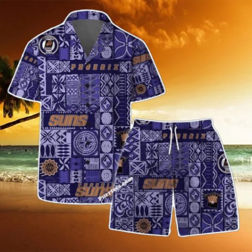 Phoenix Suns Team Logo Tropical Pattern Hawaiian Shirt & Short