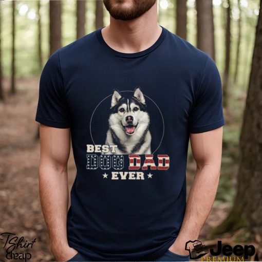 Photo Best Dog Cat Dad Ever Stars And Stripes Shirt