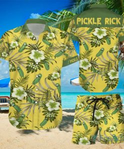 Pickle Rick Hawaiian Shirts And Short Summer Beach Set