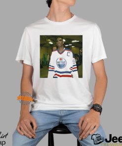 Picture Of Kobe Wearing Gretzky Oilers Jersey Shirt