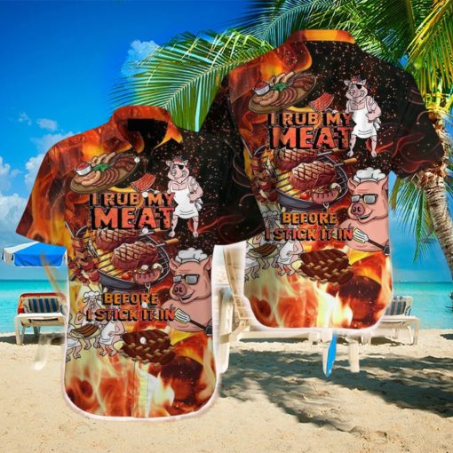 Pig I Rub My Meat Before I Stick It Hawaiian Shirt Aloha Casual Shirt For Men And Women