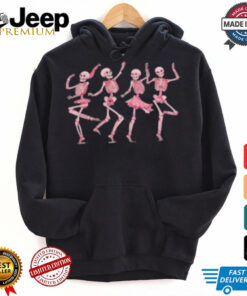 Pink Dancing Skeleton Teacher T Shirt