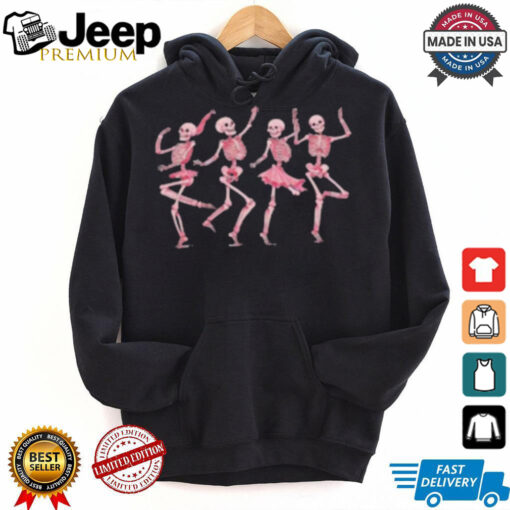 Pink Dancing Skeleton Teacher T Shirt