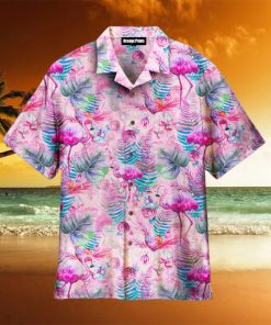 Pink Flamingo Tropical Aloha Hawaiian Shirts For Men For Women