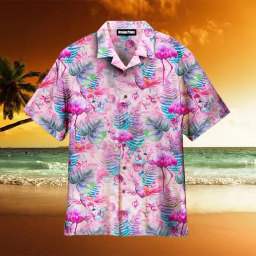 Pink Flamingo Tropical Aloha Hawaiian Shirts For Men For Women