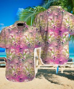 Pink Flamingo Tropical Hawaiian Shirt Aloha Casual Shirt For Men And Women